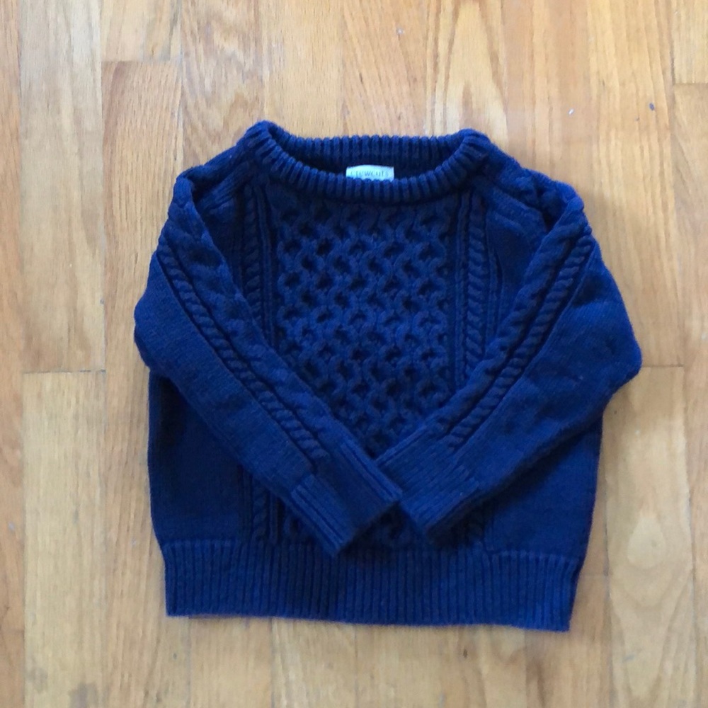 Crewcuts Navy Cable Knit Sweater